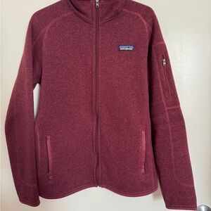 Patagonia Maroon Zip-Up Fleece